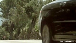 Redhead and Brunette European Lesbians Seduce