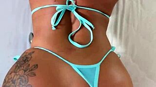 this freaky big ass girl fucks only in anal, riding with huge bodybuilder and thong in slutty pussy action.