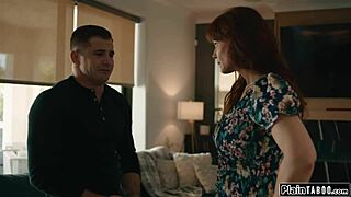 The redhead milf teaches young how to deepthroat