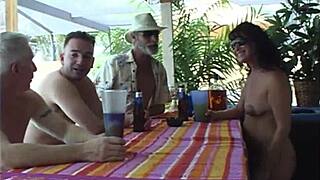 Dixies Trailer Park Pool Bar Slut Gets Fucked Hard