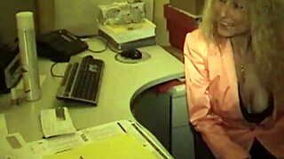 French milf uses toys outdoors in park, then voyeur orgy at office?