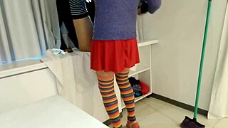 Latina cleaning girl fucks!