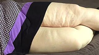 Big ass cheating wife brings home cum in panties