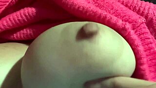 Italian Milf Artemisia Love Shows Horny Big Tits And Nipples Close Up Outdoor For You.