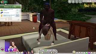 my simplified mom and her bbc boyfriend having anal sex as they do in real life