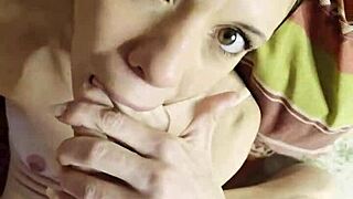 petite foot beauty sucking cock and toes at the same time