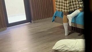 Stepfather watches stepdaughter masturbate her wet pussy