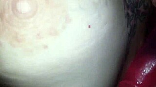 Double dicking my wife with dildo while she sucks it, loving every horny moment