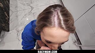 Stepson Catches Step Mom with Huge Dildo