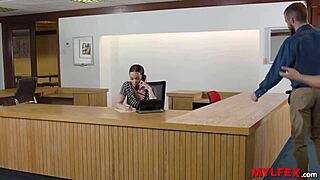 Mylfex features the hot receptionist who gets involved in oral and deepthroat with the boss