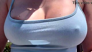 Artemisia Love Walks Outdoor Without Bra, Horny AF!