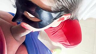 Colombian stepmother flashes big pussy in kitchen, crawls to room, fucks stepson hard!