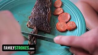 Steak for you cock for us