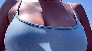 Artemisia Love Walks Outdoor Without Bra, Horny AF!