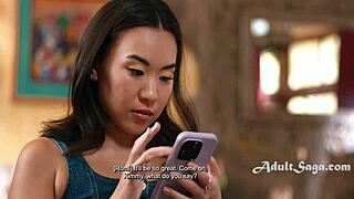 smashing her step mom's big boobs before she can smash tennis balls with romi rain and kimmy kimm