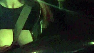 Italian big tits hot solo car ride with juicy tits flashing