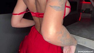 Contrasting curvy and petite latina sluts in threesome with tattoos