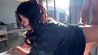 Asian princess jumps on my cock