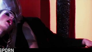 those two sensual blonde milfs are getting fucked in a romantic threesome with big tits