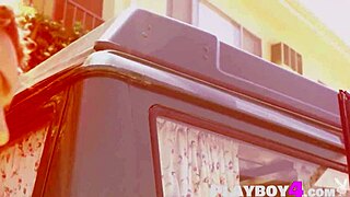 Fucking Slutty Brunette in Fishnet Stocking for Anal Gaping and Swallow