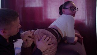 Hot Brunette Begs Photographer for Cum in Lesbian Casting Massage