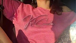 Car trip teasing truckers