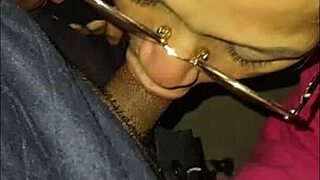 mature woman in halloween costume gives free blowjob outdoors