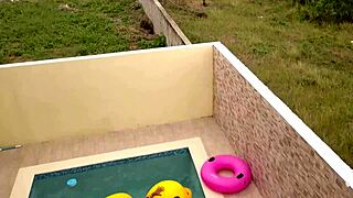 Maxine X Plays With Pussy By Pool!