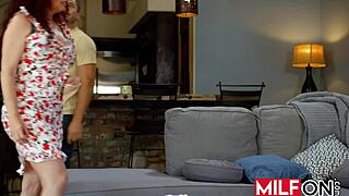 horny curly redhead mature slut sucks dick like pro before fucking