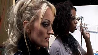 Blonde cougar bends over for monster cock anal