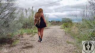 i see big ass ebony walking upskirt in sneakers