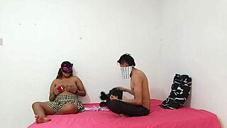 Stepsiblings talk and end up doing hot sexual challenges together