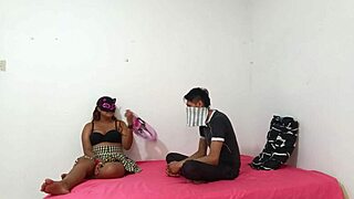 Stepsiblings talk and end up doing hot sexual challenges together