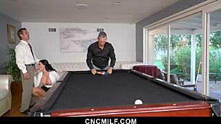 i take care of businessmen with a kinky threesome in the office