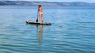 Mature amateurs on kayak number three outdoors