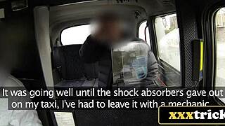 taxi breakdown leads to a group activity with two busty british women