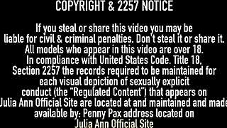 Julia Ann's boobs bounce during solo fingering