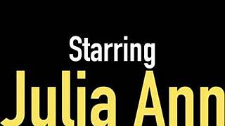 busty cougar julia ann sucks big cock in kitchen