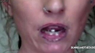 milf creates biggest blowjob cum bubble ever with bunnieandthedude