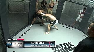 Black Cock Pounds Big Tits Milf Hard in MMA Ring Action!