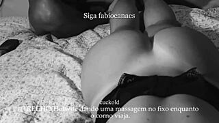 Hotwife Safada Massageando o Pauzão do Fixo Enquanto o Corno Teve que Fazer uma Viagem Ela Filmou Tudo para Ele Trecho