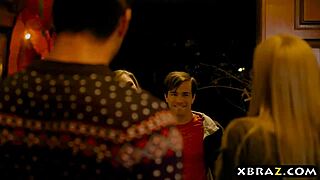 hot stepmom squirts all over stepson's cock during wild christmas sex