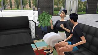 Step Mom Tricks Me Into Game For Hard Fucking And Facial Cumshot