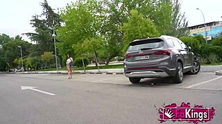 Lucy de Janeiro unleashes wild energy testing young rookie with deepthroat doggystyle and rough riding in garage casting