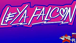 Blonde leya falcon gets fucked with dildo and close up on small 18+ waist