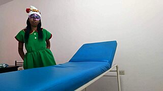 Goblin Woman Rides Dildo In Massage Parlor!