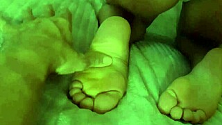 I Love My Girlfriend's Beautiful Little Feet In The Bedroom