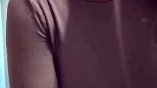 Stepmother caresses milky tits until orgasm. Then gets anal fucked.