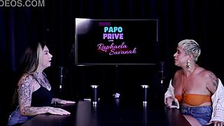 Just Joana Exhibitionism Lacks Foreplay in Sheer Red