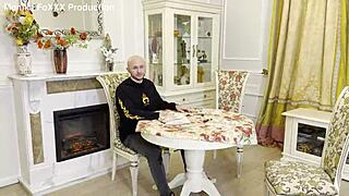 Russian Monika Fox gangbang double anal